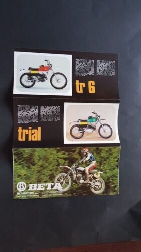 Beta produzione 50 TR6 TRIAL CR4 CAMOSCIO C402 1974 depliant …