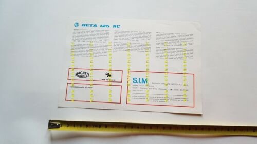 Beta RC 125 Regolarit Enduro 1978 depliant originale brochure