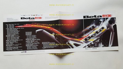 Beta REV-3 2002 Trial depliant originale italiano