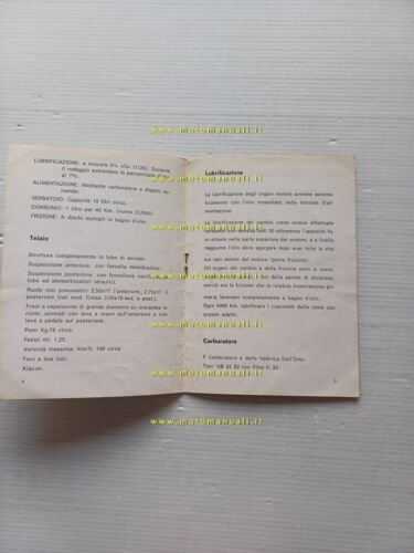 Beta T.V. 110 1971 manuale uso manutenzione libretto italiano originale