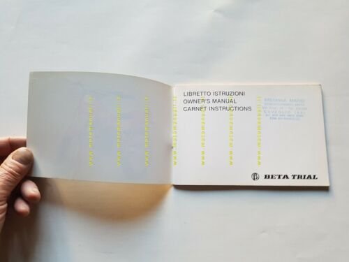 Beta TR 32 240 Trial 1984 manuale uso manutenzione libretto …
