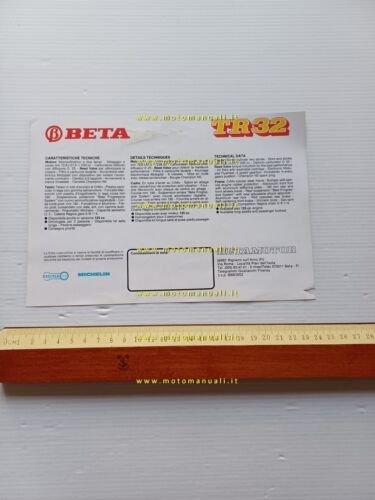 Beta TR 32 Trial 1984 depliant originale moto