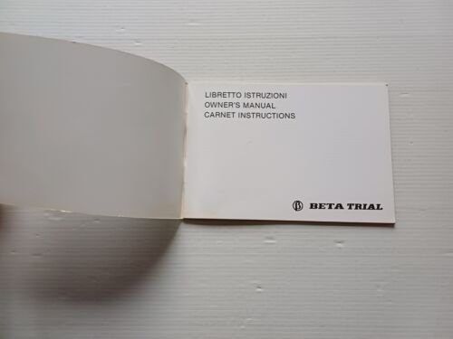 Beta TR 34 Campionato Trial 1989 manuale uso manutenzione libretto …