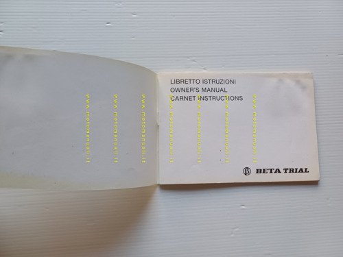 Beta TR 34 TRIAL 50 1987 manuale uso manutenzione libretto …