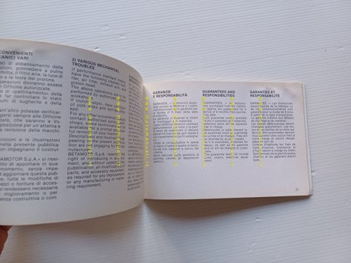 Beta TR 34 TRIAL 50 1987 manuale uso manutenzione libretto …