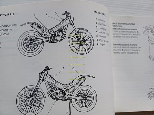 Beta TRIAL Techno 250 manuale uso manutenzione libretto originale