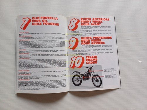BETA Zero Trial 1992 manuale uso manutenzione originale moto owner's …