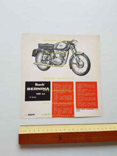 Bianchi 125 Bernina anni 60 depliant originale ITALIANO