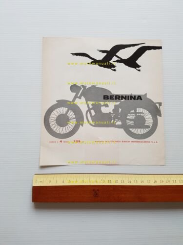 Bianchi 125 Bernina anni 60 depliant originale ITALIANO