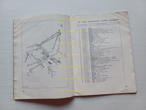 Bianchi 125 Bernina LV 1962 catalogo ricambi originale