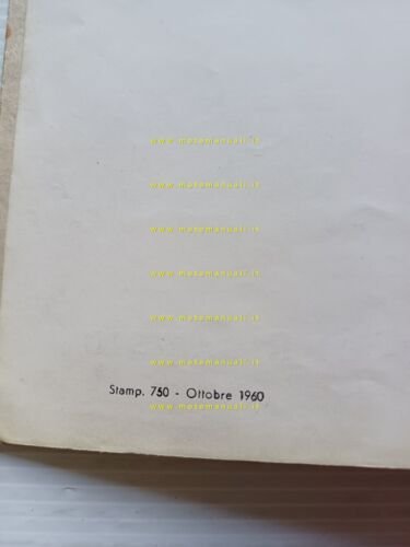 Bianchi 125 Mendola N Turismo- Gran Turismo 1960 catalogo ricambi …