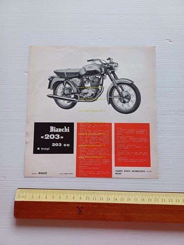 Bianchi 203 anni 60 depliant originale ITALIANO