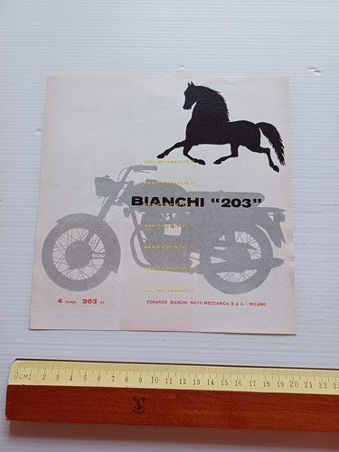 Bianchi 203 anni 60 depliant originale ITALIANO