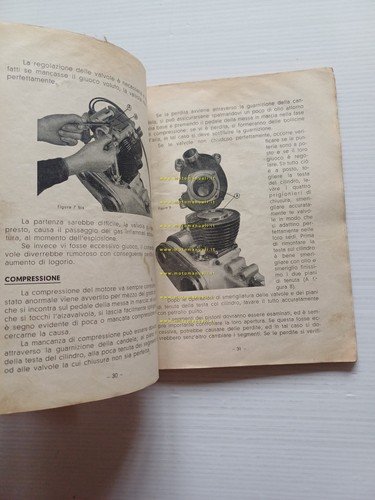 Bianchi 250 Freccia d'Oro 1938 manuale uso + ricambi originale …