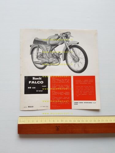 Bianchi 49 Falco Super anni 60 depliant originale ITALIANO