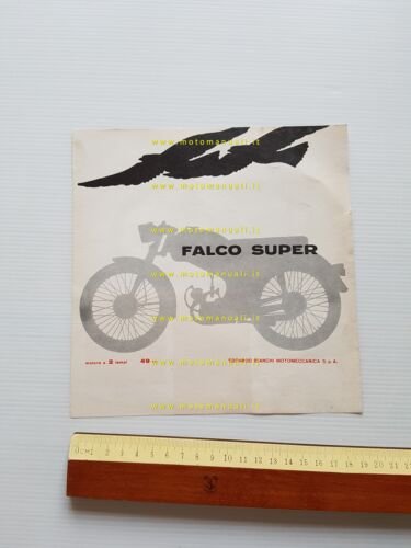 Bianchi 49 Falco Super anni 60 depliant originale ITALIANO