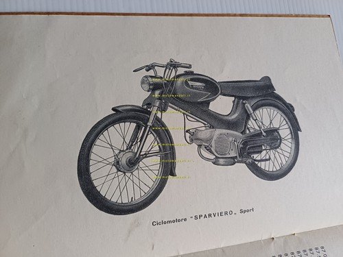 Bianchi 49 Sparviero Sport 2-3 V motore Puch 1957 SUPPLEMENTO …