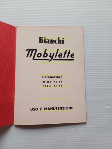 Bianchi 50 Mobylette Intra - Ispra 1962 manuale uso manutenzione …