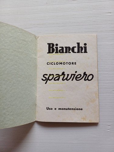 Bianchi 50 Sparviero 1956 motore Puch manuale uso manutenzione italiano …