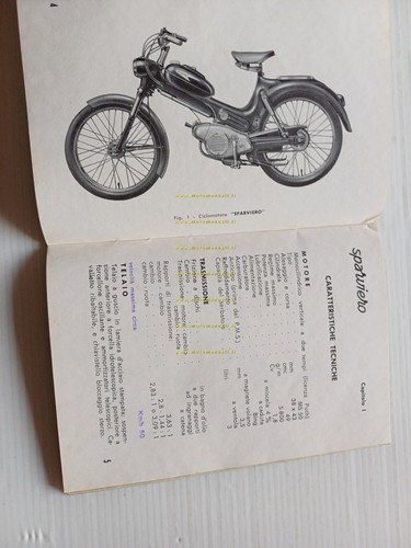 Bianchi 50 Sparviero 1956 motore Puch manuale uso manutenzione italiano …