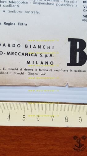 Bianchi Falco 50 Turismo 1962 depliant italiano originale