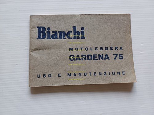 Bianchi Gardena 75 1959 manuale uso manutenzione libretto originale italiano