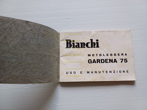 Bianchi Gardena 75 1959 manuale uso manutenzione libretto originale italiano