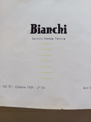 Bianchi Gardena 75 1959 manuale uso manutenzione libretto originale italiano