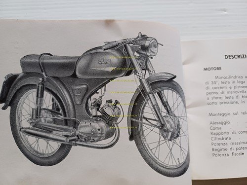 Bianchi Gardena 75 1959 manuale uso manutenzione libretto originale italiano
