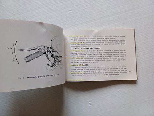 Bianchi Gardena 75 1959 manuale uso manutenzione libretto originale italiano