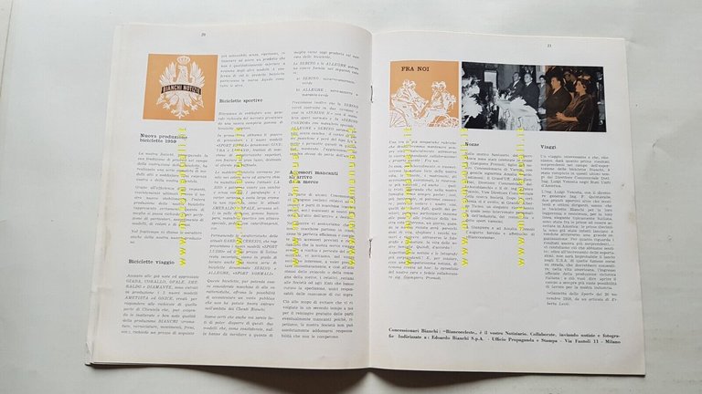 Bianchi moto bici auto rivista Biancoceleste anno 1 n. 1 …