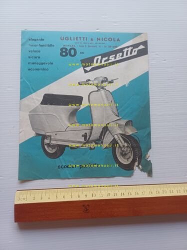 Bianchi Orsetto 80 scooter depliant italiano originale