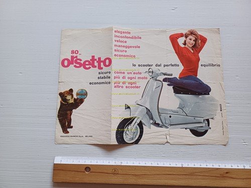 Bianchi Orsetto 80 scooter depliant italiano originale