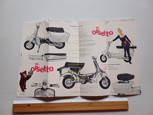 Bianchi Orsetto 80 scooter depliant italiano originale