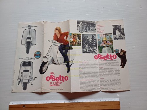 Bianchi Orsetto 80 scooter depliant italiano originale