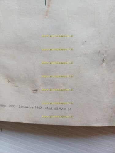 Bianchi Orsetto S 80/2 1962 manuale uso manutenzione libretto italiano …