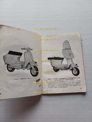 Bianchi Orsetto S 80/2 1962 manuale uso manutenzione libretto italiano …