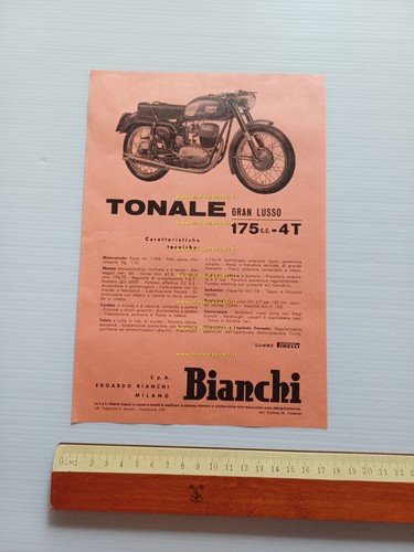 Bianchi Tonale 175 1959 depliant italiano originale
