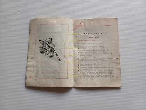 Bianchi Velomotore Aquilotto 48 Sport 1953 manuale uso manutenzione originale