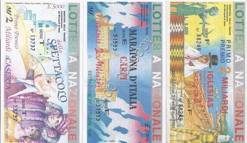 Biglietti Lotteria - 3 pezzi - Iglesias - Casarta - …