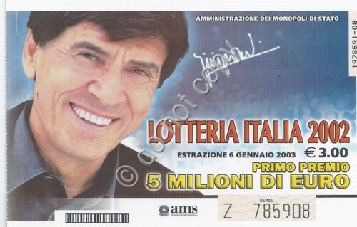 Biglietti Lotteria - Gianni Morandi - 2002