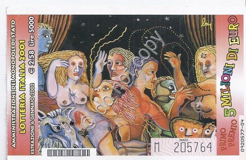 Biglietti Lotteria Italia - Baj - 2001 | Immagine principale