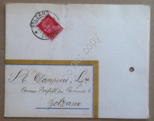 Biglietto auguri Hotel Città e Caffé Grande Italia Bolzano 1934 … | Immagine Gallery 4