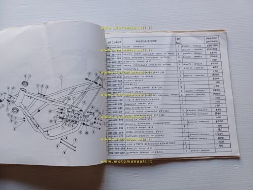 Bimota 1975 catalogo produzione parti speciali Honda Yamaha 350 GP …