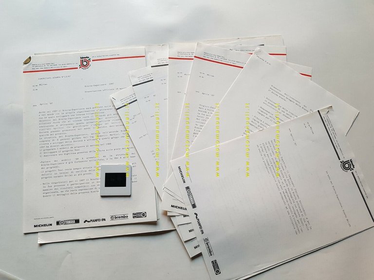 Bimota cartella stampa 1987 originale Press Kit