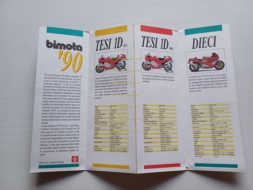 Bimota catalogo produzione modelli 1990 depliant italiano originale