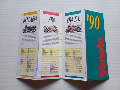 Bimota catalogo produzione modelli 1990 depliant italiano originale