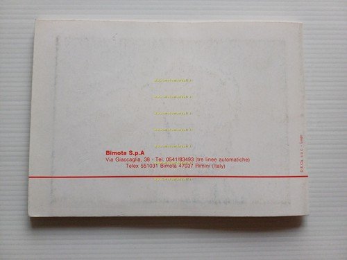 Bimota DB1 manuale uso manutenzione libretto originale owner's manual