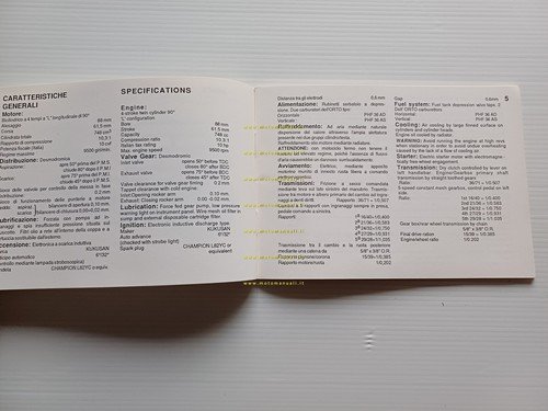 Bimota DB1 manuale uso manutenzione libretto originale owner's manual