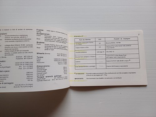 Bimota DB1 manuale uso manutenzione libretto originale owner's manual